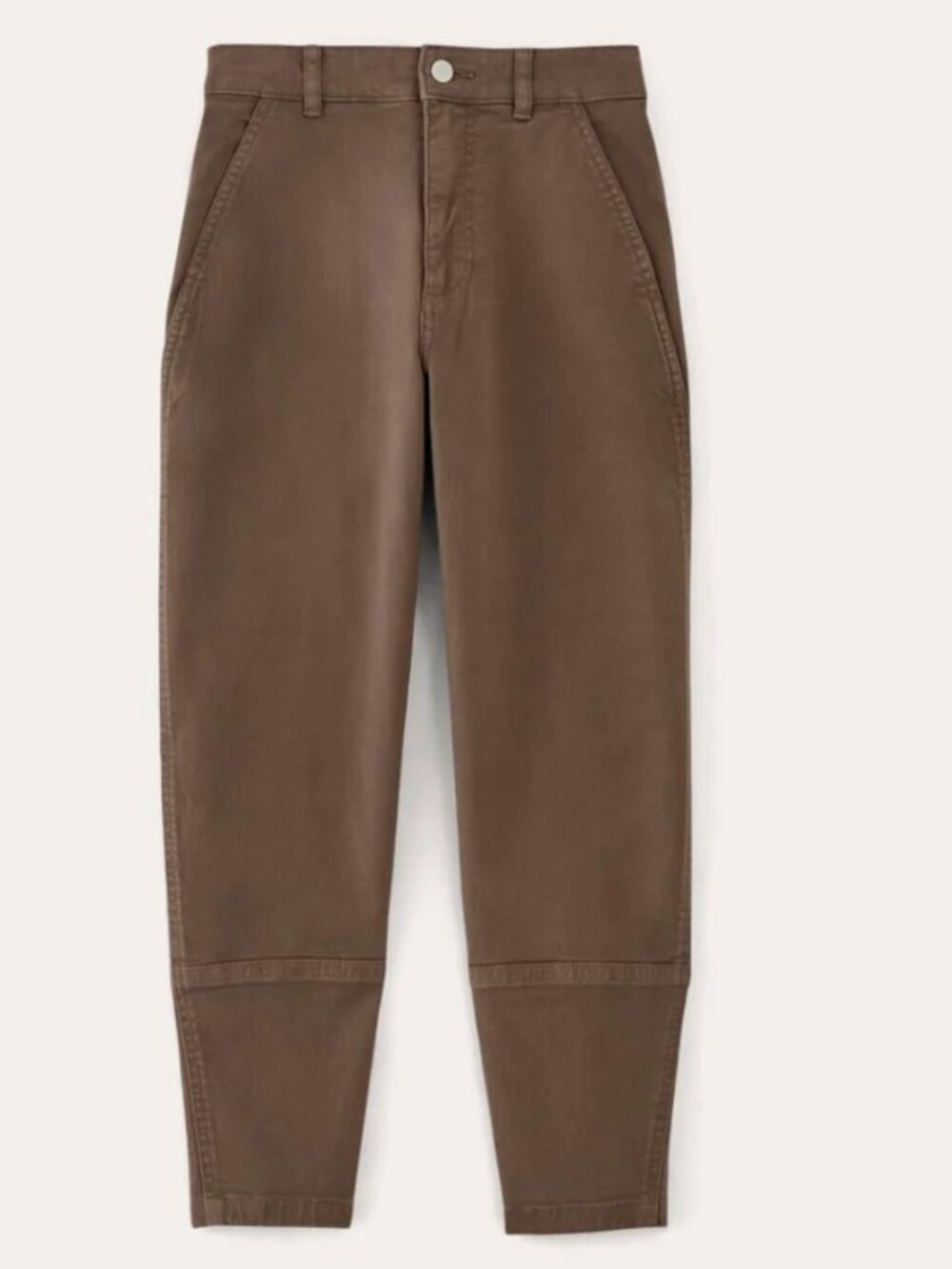 Everlane The Utility Barrel Pant Cocoa 16 Pants Cotton Dark Brown Pockets